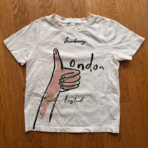 Burberry White London Thumbs Up Tee
